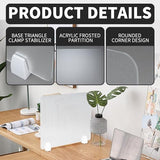 Nisorpa Desk Divider Privacy Panels Acrylic Partitions with Clips Classroom Privacy Shield for Desk Privacy Divider Partition for Schools Office Call Centers,Noise and Visual Guard,4Pcs-23.6”L X15.8”W Nisorpa