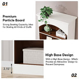 LITTLE TREE 70.9" White & Oak 5-Tier Vintage Bookshelf with Open Shelves LITTLE TREE