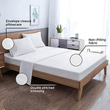 EaseHome White Full Size Bed Sheet Set -Deep Pocket to 18 inches Mattress 4 Piece - Premium Bedding Sheets & Pillowcases Collection - Extra Soft EaseHome