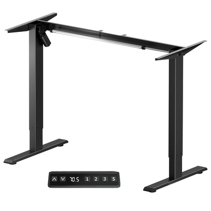 Win Up Time Standing Desk Frame - Standing Desk Legs, Adjustable Desk Frame, Sit Stand Desk Frame, Smart Controller System for 48''-70'' Desk Top,DIY Workstation (Black Frame Only) - WoodArtSupply