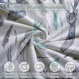Double-Sided Printed Bedding with Minimalist Deer Modern - Ultra-Soft Microfiber Duvet Cover Set Single Durable Zipper Closure, Comfortable Quilt Cover for Bedroom Décor White Generic