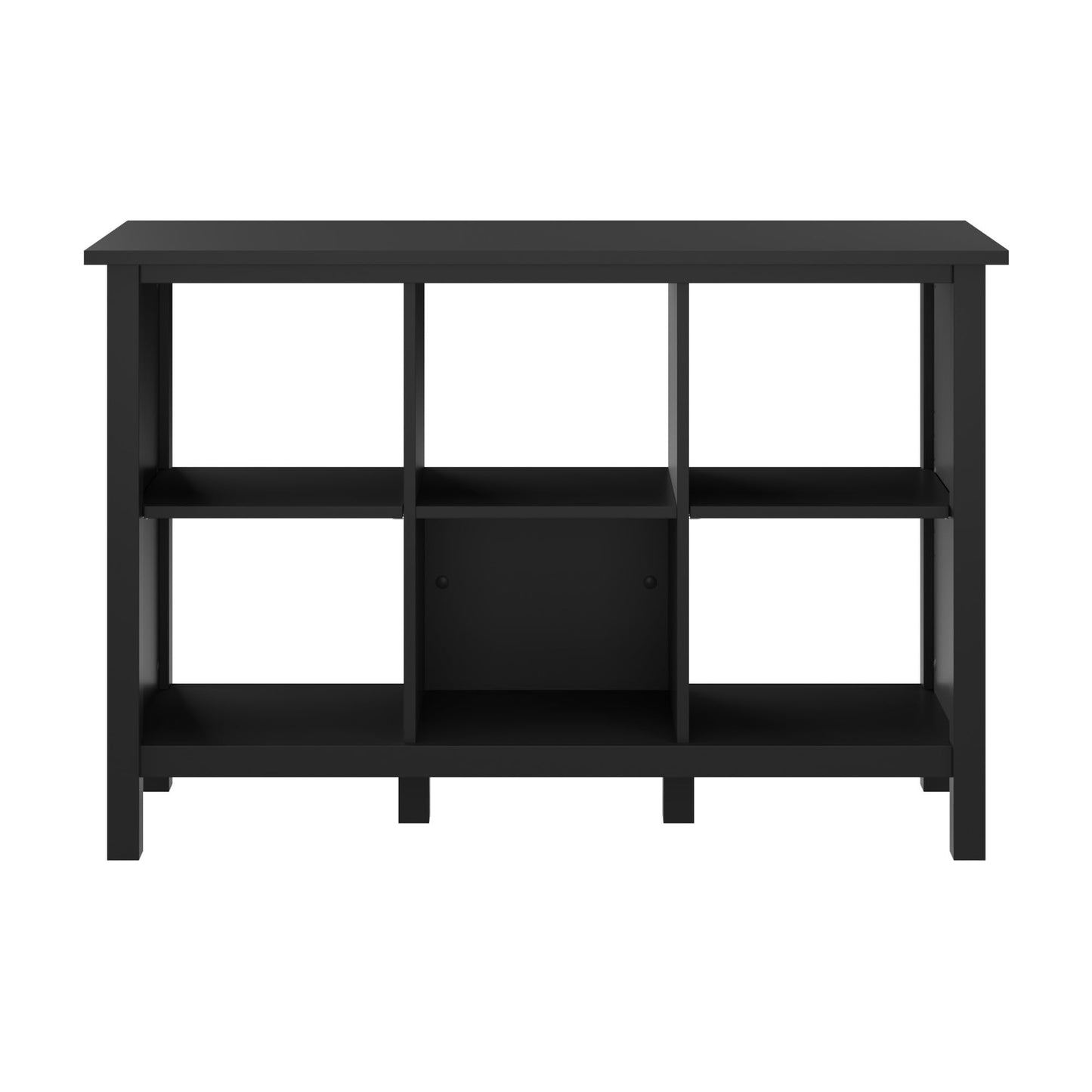 Broadview 6 Cube Organizer - Classic Black Storage Solution for Home Offices - WoodArtSupply