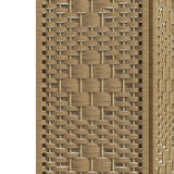 HOMCOM 3 Panel Room Divider, Folding Privacy Screen, 5.6' Room Separator, Wave Fiber Freestanding Partition Wall Divider, Natural HOMCOM