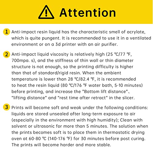 RESIONE Anti-Impact Resin, 3D Printer Resin with Impact-Resistant and Durable Nylon-Like Resins Which is Wear-Resistant and High-Precision for LCD/MSLA/DLP Prtiner (White-Grey, 500g)