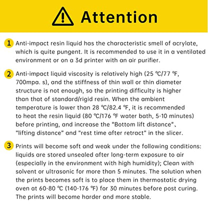 RESIONE Anti-Impact Resin, 3D Printer Resin with Impact-Resistant and Durable Nylon-Like Resins Which is Wear-Resistant and High-Precision for LCD/MSLA/DLP Prtiner (White-Grey, 500g)