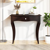 Giantex Wooden Console Table, Chic Accent Entryway Table with Storage Drawers, Solid Rubber Wood Legs and Metal Guide Rails, Vintage Sofa Tables for Living Room, Foyer, Bedroom and Entrance Giantex