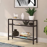 Henn&Hart 42" Wide Rectangular Console Table in Blackened Bronze, Entryway Table, Accent Table for Living Room, Hallway Henn&Hart