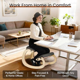 Ultimate Ergonomic Kneeling Chair - Adjustable Seat & Smooth Rocking Base for Active Posture Support, Effectively Relieves Back & Spine Pressure at Home/Office, Sturdy Kneeling Chair Holds 300lbs Drizzlen