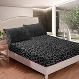 Erosebridal African Cheetah Sheet Set,Leopard Print Bed Sheets Set King Size for Kids Boys Girls,Grey Animal Skin Sheets,Wildlife Flat Fitted Sheet with 2 Pillowcases Deep Pockets Erosebridal