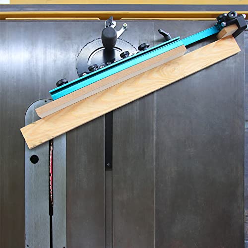 Triden Table Saw Miter Gauge Extension Fence System with Aluminum Miter Extension Fence/Telescoping Fence and Flip Stop WoodArtSupply