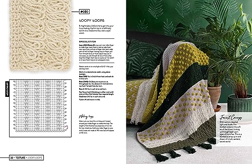 Mix and Match Modern Crochet Blankets: 100 patterned and textured stripes for 1000s of unique throws WoodArtSupply