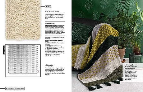 Mix and Match Modern Crochet Blankets: 100 patterned and textured stripes for 1000s of unique throws WoodArtSupply
