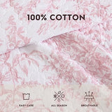 Laura Ashley - Twin Quilt Set, Soft & Reversible Cotton Floral Bedding with a Medium Weight Feel, 2 Piece Bed Set with Matching Pillowcase (Bedford Pink) Laura Ashley