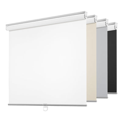 ChrisDowa Cordless Free-Stop 100% Blackout Blinds for Windows, Roller Windows Shades with Thermal Insulated, UV Protection Fabric for Living Room, Office and Home. Easy to Install.White,20" W X 72" H