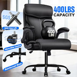 AreShark Office Chair - Executive High Back Breathable Comfy Desk Chair with Lumbar Support - Ergonomic Leather Rolling Swivel Computer Chair with Rock Function for Working Studying Gaming Relaxing AreShark