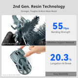 ANYCUBIC 2nd Gen Resin Technology ABS-Like Resin 2.0, 3D Printer Resin with High Toughness, More Precise Details, Low Odor, Wide Compatibility for All LCD Resin 3D Printers (Grey, 1kg)