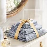 Comfort Spaces 100% Cotton Sheets Twin XL, Breathable, Naturally Cool Cotton Sheets, Soft Cotton Bed Sheets with 14" Elastic Pocket Fits up to 16" Mattress, All Seasons Sheet Set, Diamond Blue 3 Piece Comfort Spaces