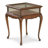 BOWERY HILL Solid Wood Traditional Curio Table in Cherry Finish BOWERY HILL