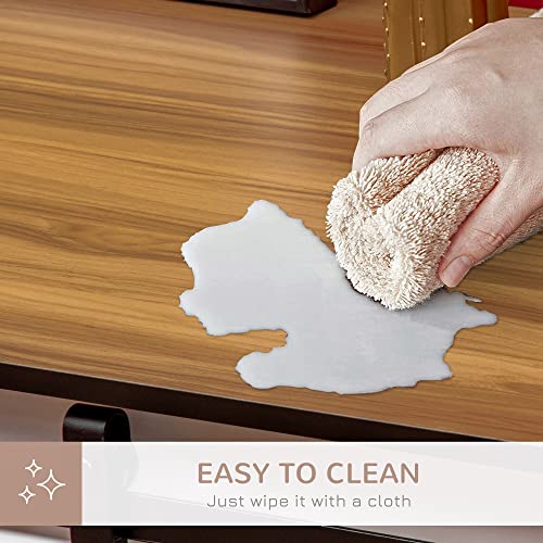 PawHut Dog Crate Furniture with Divider, Dog Crate End Table for Small to Large Dogs, Large Indoor Dog Kennel with Double Doors, 47" W x 23.5" D x 35" H, White PawHut