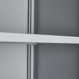 CNANXU Metal Garage Storage Cabinet - 72" Locking Metal Storage Cabinet with 2 Doors and Adjustable Shelves & Locking Doors - Garage Cabinets for Tool Storage - Grey CNANXU