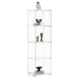 Acrylic Display Cabinet, 4-Tier Display Case in Bedroom, Living Room, Playroom, Modern Style (16" D x 16" W x 62" H) bitaycan