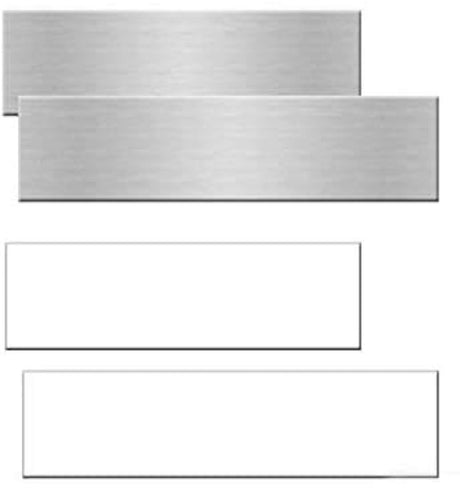 Aluminum Office Nameplates - White Blank Sublimation Plates - Pack/10 (10x2) NapTags