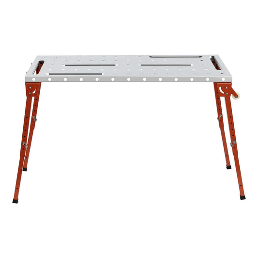 Welding Table, Folding Welding Workbench Table, Portable Welding Table Work Bench, 46 * 18inch Adjustable Height Work Table, Freestanding Welding Workstation for Home Workshops, 1000lbs Load  - WoodArtSupply