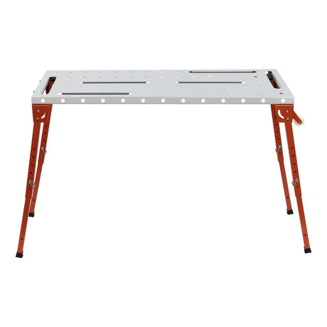 46 * 18 Inch Welding Table, 1000 lbs Load Capacity, Portable Folding Work Bench, Adjustable Height 13-21 inch, Steel Welding Workbench Table for Shop Weld Table QIUTMER