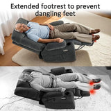 MCombo Oversized Power Lift Recliner Chair with Extended Footrest, Extra Wide for Big and Tall Elderly People, Fabric R7289 (Dark Gray, Medium-Oversize)
