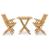 vidaXL 5-Piece Solid Teak Wood Patio Dining Set - Weather Garden Furniture - Includes Rectangular Folding Table & 4 Folding Chairs - Perfect for Outdoor Camping & Picnic vidaXL