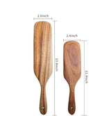 Spurtle Set, Natural Acacia Wooden Kitchen Utensils Set of 2, Wooden Spoons Utensils for Cooking, stirring, Mixing, Serving, spurtles kitchen tools as seen on tv for NonSick Cookware TEZZ