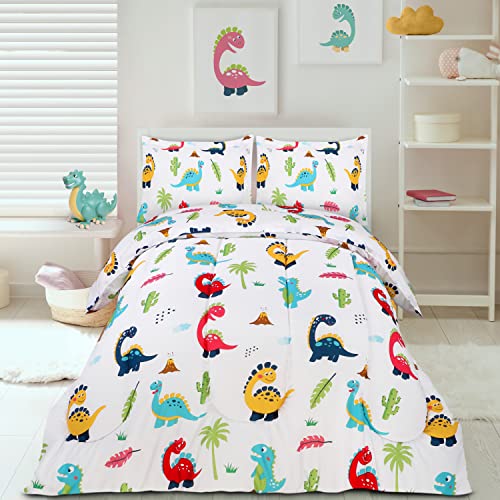 Utopia Bedding Dinosaur Kids Comforter Set with 2 Pillow Shams, 3 Piece Soft Microfiber Twin Bed Comforter with Pillow Shams, Printed Kids Bedding for Boys and Girls, Lightweight, Breathable,Easy Care Utopia Bedding