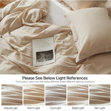 Simple&Opulence French Linen Duvet Cover Set 104"x 92"- 3 Pieces (1 Comforter Cover,2 Pillowcases)-Natural Flax Cotton Blend-Solid Color Breathable Farmhouse Bedding-Linen/Beige, King