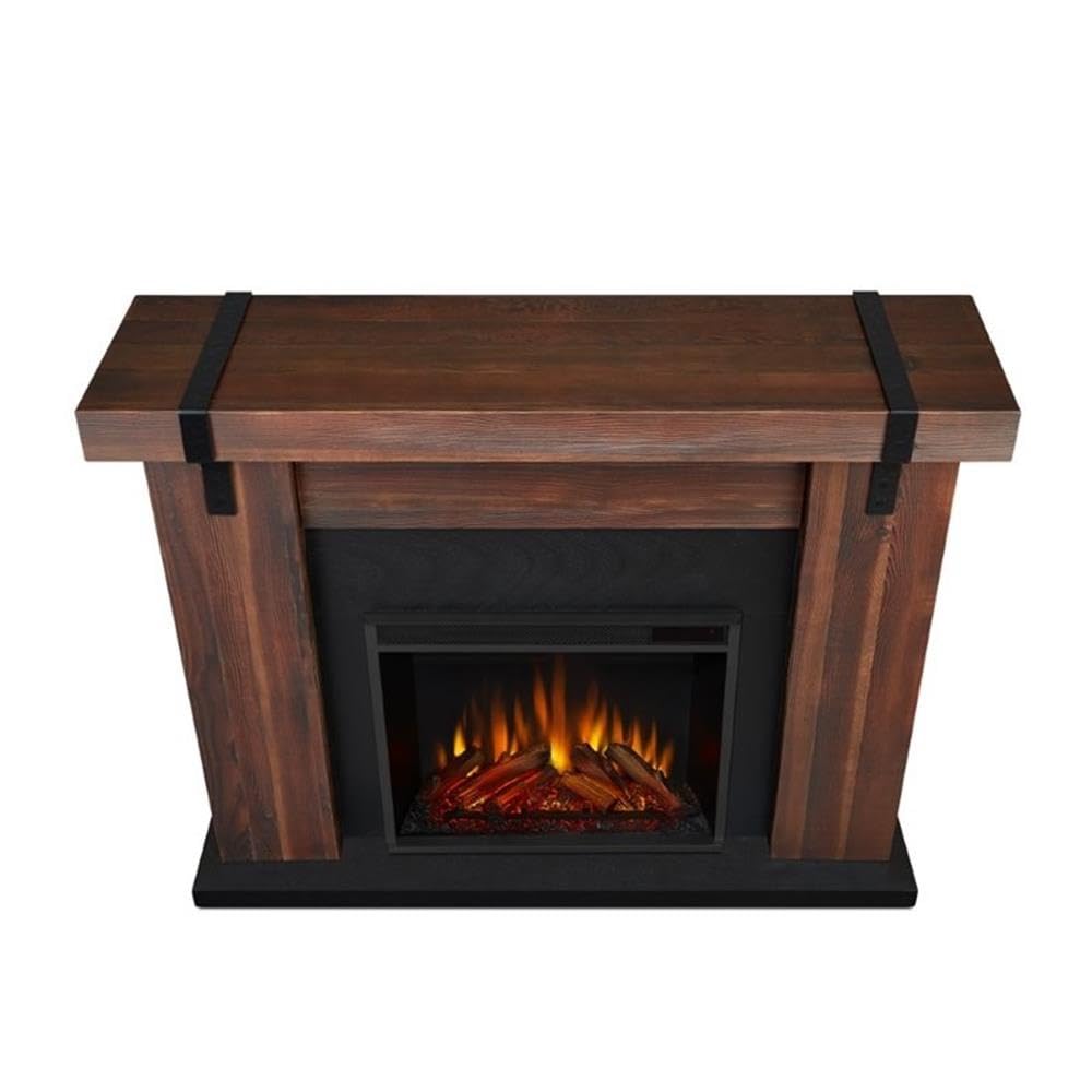 Aspen 49" Electric Fireplace in Chestnut Barnwood by Real Flame