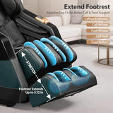 Gethope Massage Chair Full Body 4D Zero Gravity Massage Chair Recliner with 57.1" SL-Track Shiatsu Massage Lumbar Heat 40 Airbags Foot Rollers AI Voice 7" Touchscreen Bluetooth