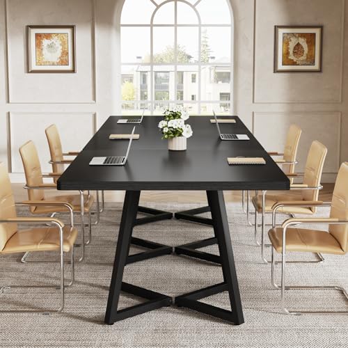 Tribesigns 31.5" Square Conference Table, Small Wooden Meeting Table for 2-4 People, Compact Office Table for Small Spaces, Seminar Room Tribesigns