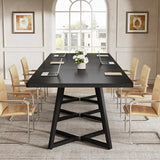 Tribesigns 31.5" Square Conference Table, Small Wooden Meeting Table for 2-4 People, Compact Office Table for Small Spaces, Seminar Room Tribesigns
