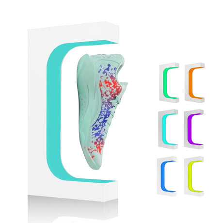 UKESULT Levitating Shoe Display，Floating Sneaker Stand，Magnetic Levitation Shoe Rack,Suspended Spinning Shoe Shelf Holder,16 Color Changing LED Light ,Home Decor, Collector Gift UKESULT