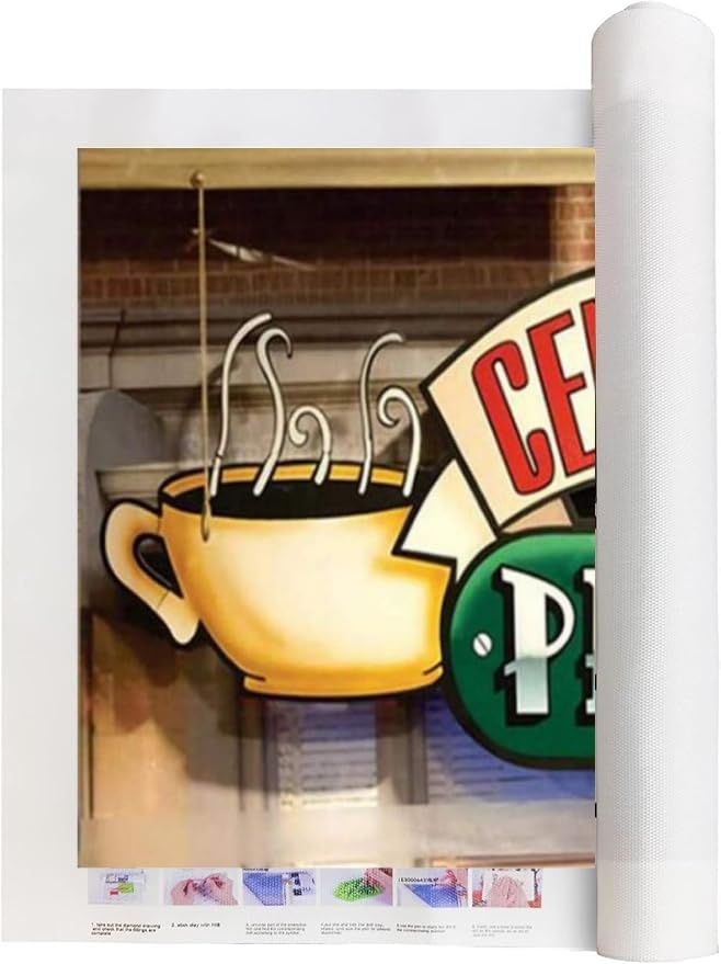 5D DIY Diamond Painting Friends Tv Art Full Round Drill Pictures Cafe Embroidery Mosaic Cross Stitch Craft Wall Decoration Adults- (40x50cm) IREDLII