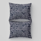 Printed Duvet Cover Set Single Size - Black 3 Pieces (1 Quilt Cover with Zipper Closure + 2 Pillow Sham), Ultra Soft Brushed Microfiber Modern Lines Minimalist Bedding Set Generic
