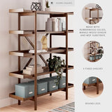Signature Design by Ashley Lyncott Mid-Century Modern Freestanding 5-Tier 70" Etagere Bookcase, Light Brown Signature Design by Ashley