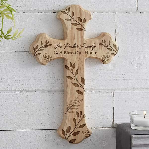 Personalization Universe Family Vine Personalized Wood Cross Personalization Universe