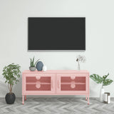 KTHLBRH (Lightning delivery) TV Stand,Gaming TV Entertainment Center Living Room, for Magazine,Book,Multimedia Devices TV Cabinet Pink 41.3"x13.8"x19.7" Steel KTHLBRH