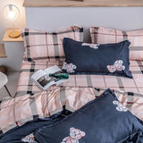 HALOZI Duvet Cover Set Twin Size Little Bear Luxury Soft Bedding Set Comforter Cover with Zipper Closure and Corner Ties (1 Duvet Cover+2 Pillowcases)(Twin（68X90） inch) HALOZI