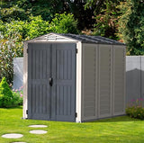 Duramax YardMate 5' x 8' Plus Plastic Garden Shed with Plastic Floor - Anthracite & Adobe - 15 Years Warranty DURAMAX