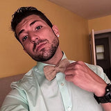 Bow Tie House Rustic Pre-Tied Bow Tie in 100% Burlap Hessian (Beige, Large) Bow Tie House