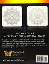 Coloring Book For Adults: 100 Mandalas: Stress Relieving Mandala Designs for Adults Relaxation WoodArtSupply