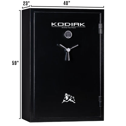 Kodiak Gun Safe for Rifles & Pistols | KBX5940 by Rhino Metals with New SafeX Security System | 57 Long Guns & 8 Handguns | 40 Minute Fire Protection | Door Organizer for Handguns & Ammo | 573lbs