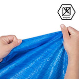 CARTMAN Finished Size 20x40 Feet Blue Poly Tarp 5 Mil Thick, Multipurpose Protective Cover for Camping, Tent, Boat, RV, Car CARTMAN