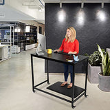 Stand Steady Joy Mobile Workstation | Standing Height Table on Wheels for Home, Office & School | Portable Standing Desk with Locking Wheels | Mobile Training Table & Collaboration Desk(Black/47x24in) Stand Steady